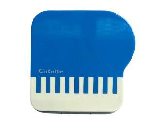 Pianokuvioinen piilolinssien säilytyssetti, väri: sininen