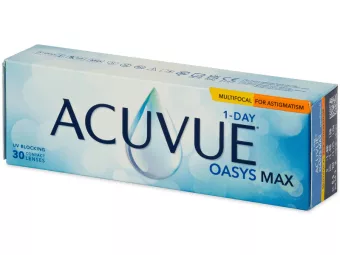   Acuvue Oasys 1-Day Max Multifocal For Astigmatism (30 kpl), CYL: -1.00