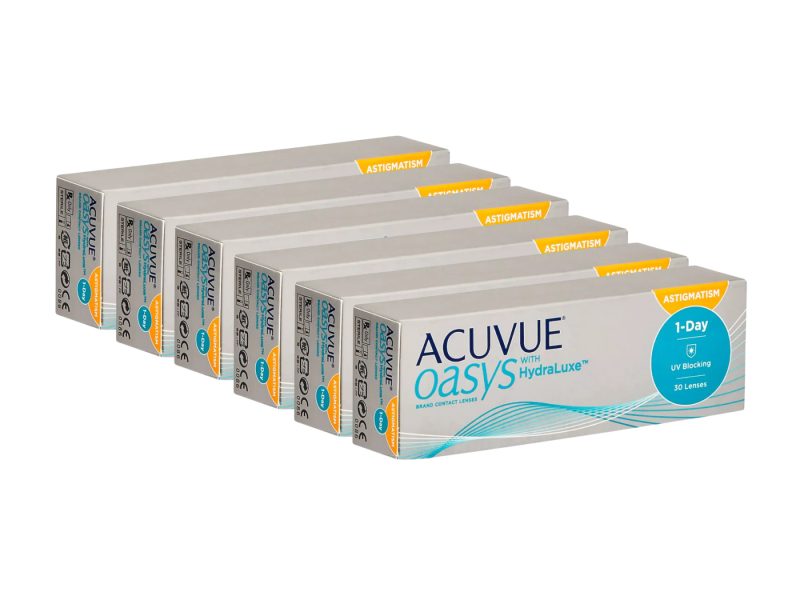 Acuvue Oasys 1-Day For Astigmatism With Hydraluxe (180 kpl)