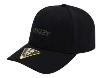 Oakley 912209-02E 6 Panel Stretch Metallic Hat Blackout L/XL